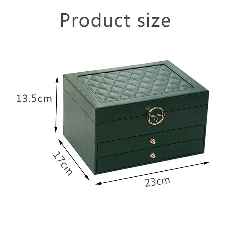 Elegant Jewelry Box with Multiple Layers for Organized Storage