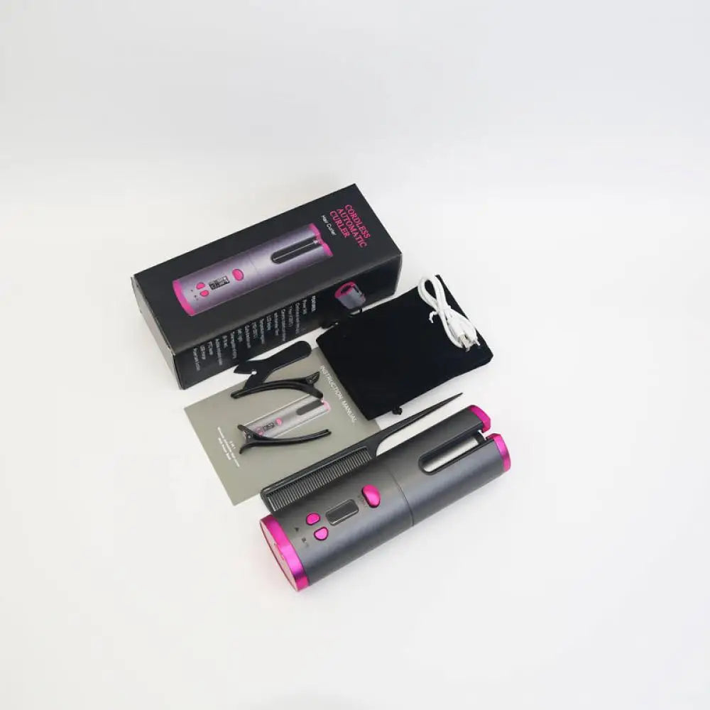 Wireless Curling Iron with Ionic Shine and Automatic Curling