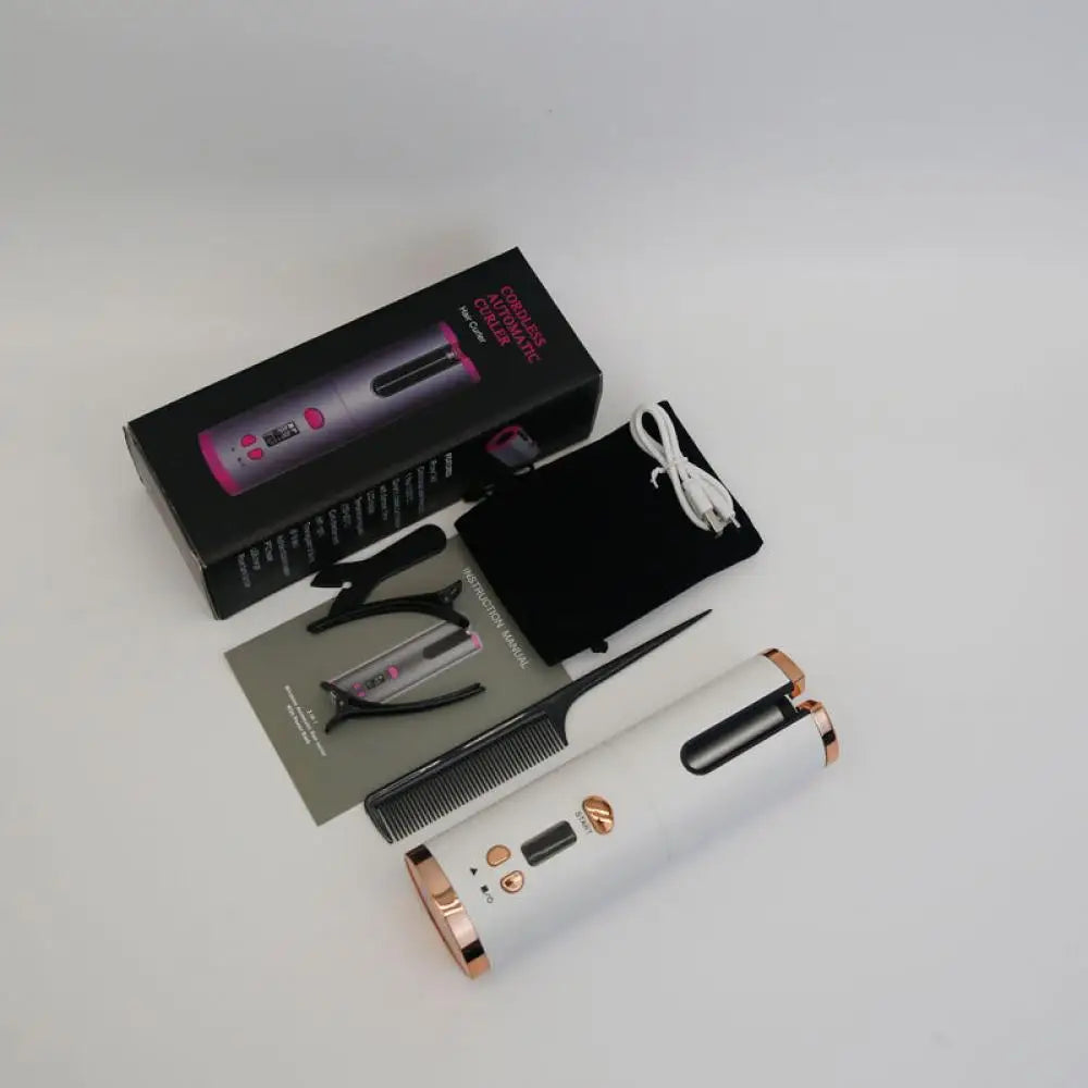 Wireless Curling Iron with Ionic Shine and Automatic Curling