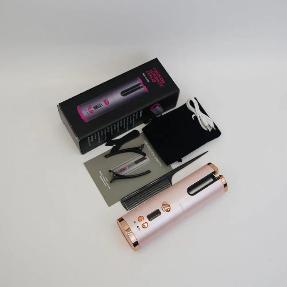 Wireless Curling Iron with Ionic Shine and Automatic Curling