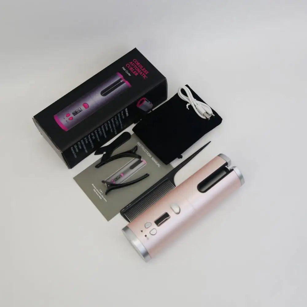 Wireless Curling Iron with Ionic Shine and Automatic Curling
