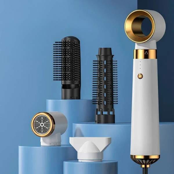 5-in-1 Hot Air Brush Hair Dryer, Straightener & Curler