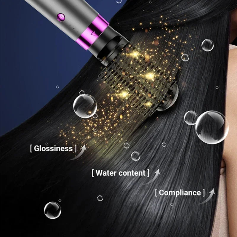 5-in-1 Hot Air Brush Hair Dryer, Straightener & Curler