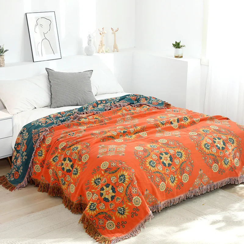 Boho Nordic-Inspired Decorative Rug for Year-Round Comfort