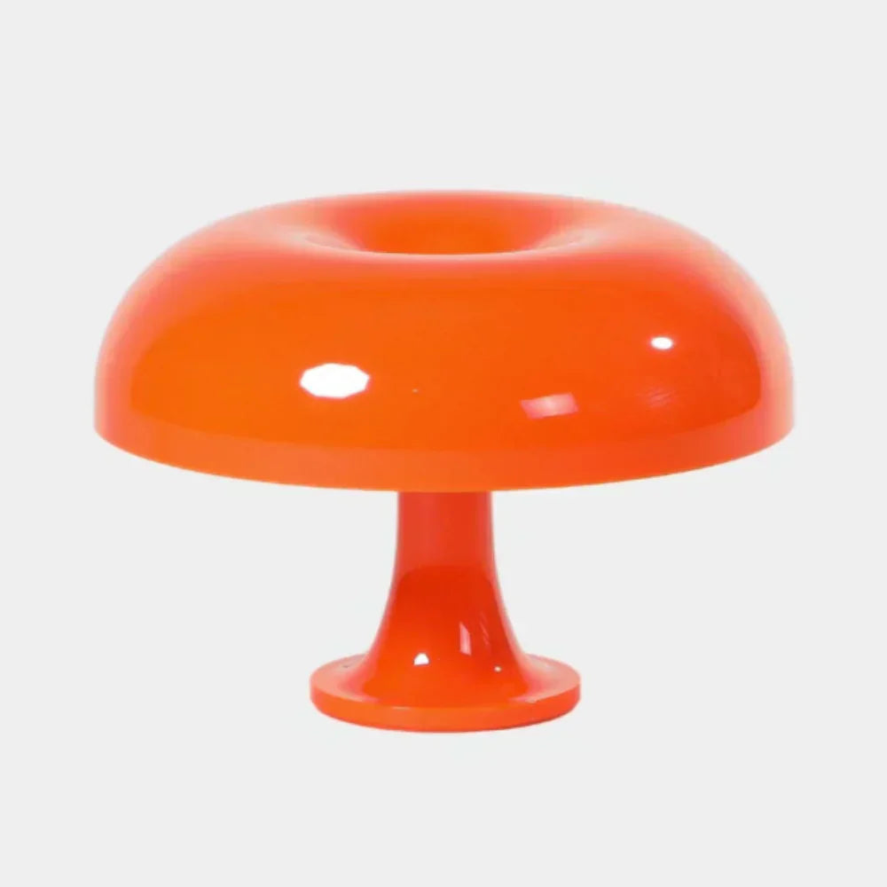 Portable Mushroom Table Lamp - Elegant LED Design in Orange and White