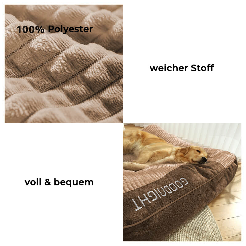 Orthopedic Memory Foam Dog Bed with Raised Headrest Support