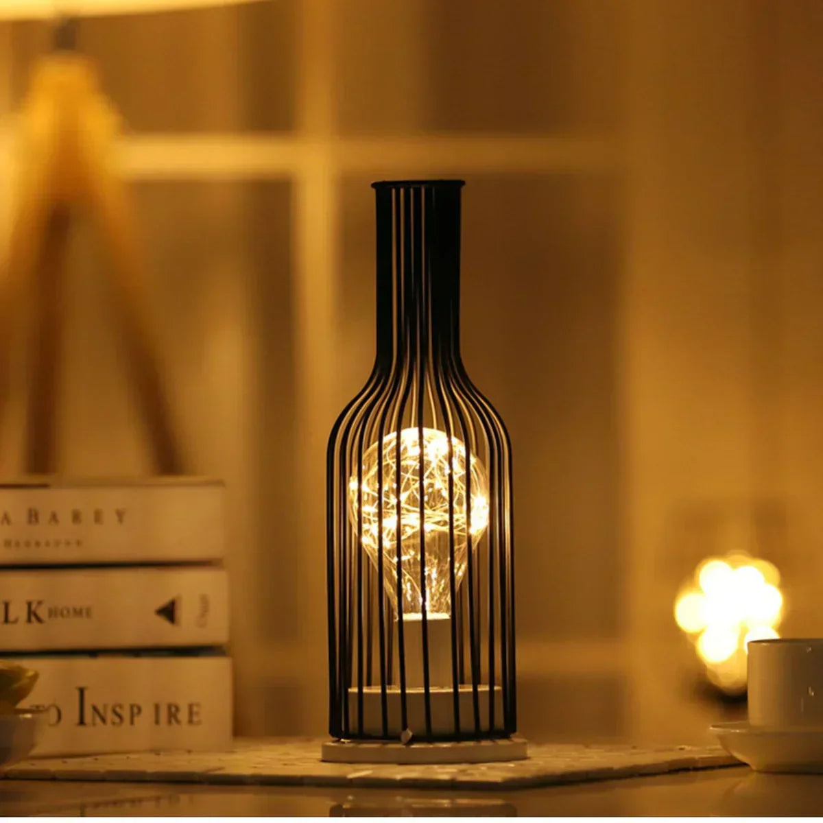 Luxury Adjustable Dimmable Table Lamp in Black Metal and Fabric