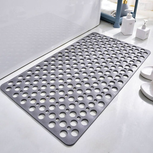 Non-Slip PVC Shower Mat with Suction Cups and Quick-Drain Design