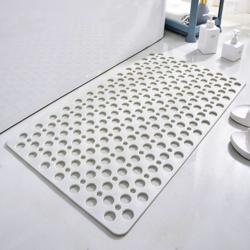 Non-Slip PVC Shower Mat with Suction Cups and Quick-Drain Design