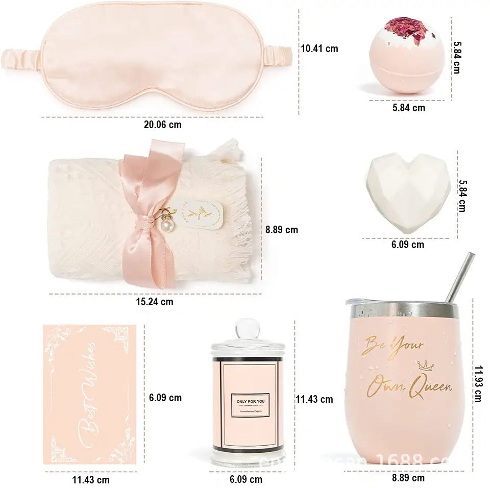 Luxury Pink Bath Gift Set for Spa Relaxation