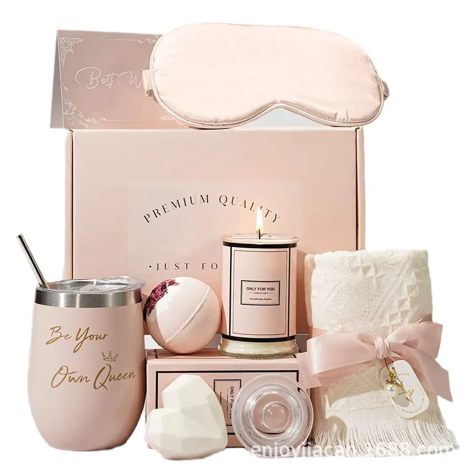 Luxury Pink Bath Gift Set for Relaxation