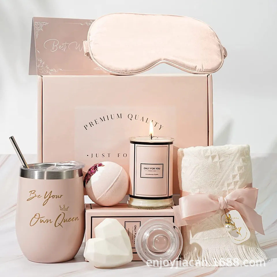 Luxury Pink Bath Gift Set for Relaxation