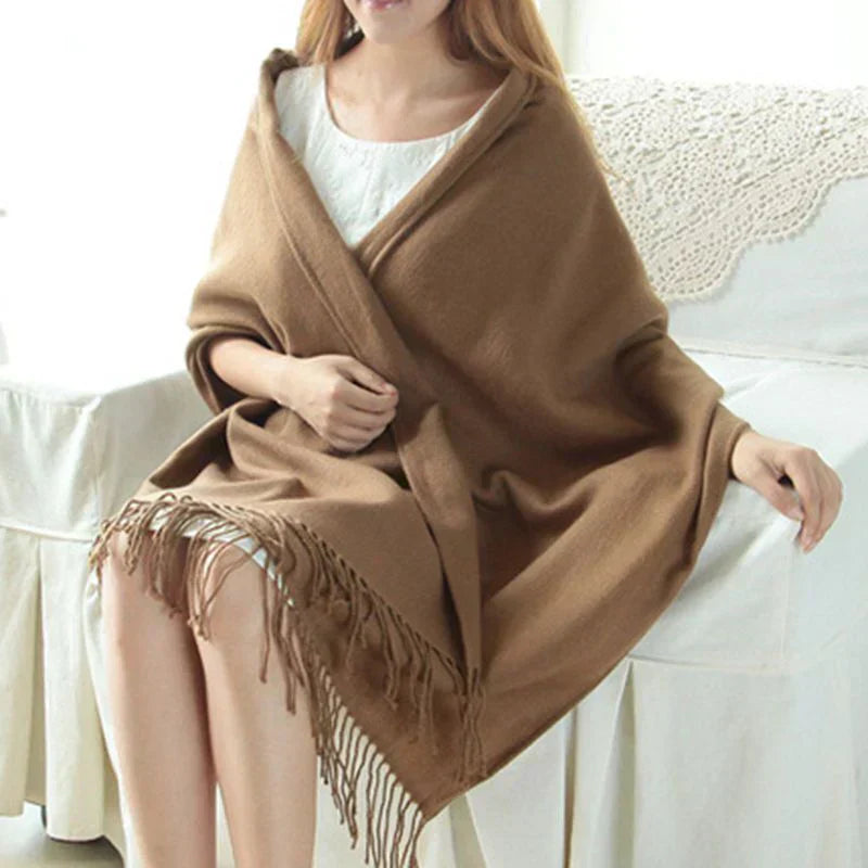 Cashmere Check Pattern Scarf for Women