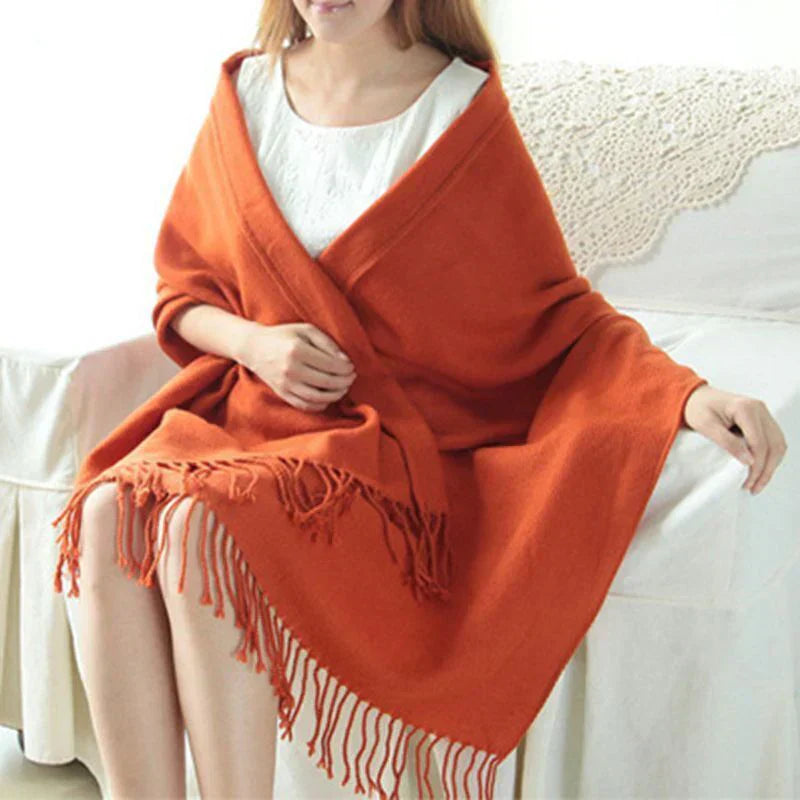 Cashmere Check Pattern Scarf for Women