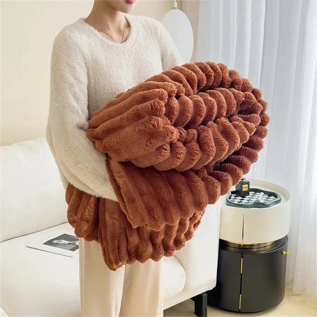 Luxury Heated Rabbit Plush Blanket
