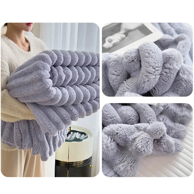 Luxury Heated Rabbit Plush Blanket