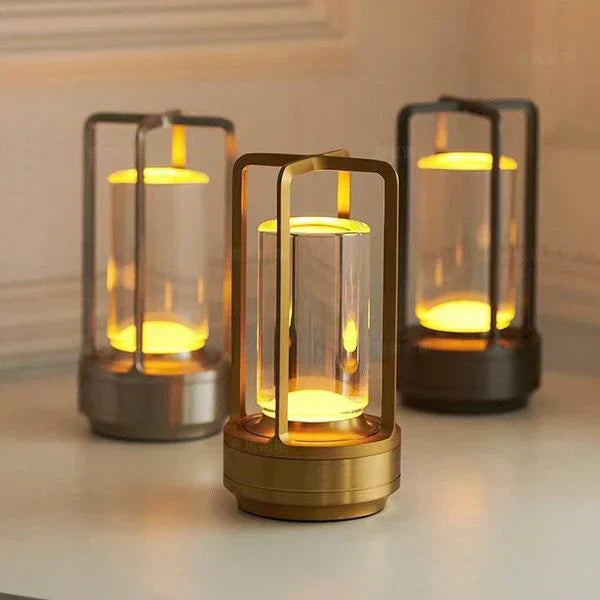 Luxury Crystal Table Lamp with Touch Control and USB Charging