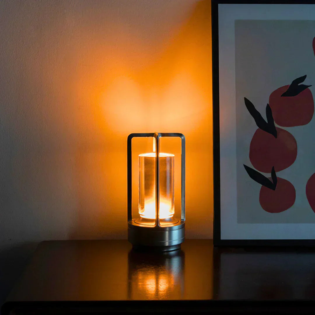 Luxury Crystal Table Lamp with Touch Control and USB Charging