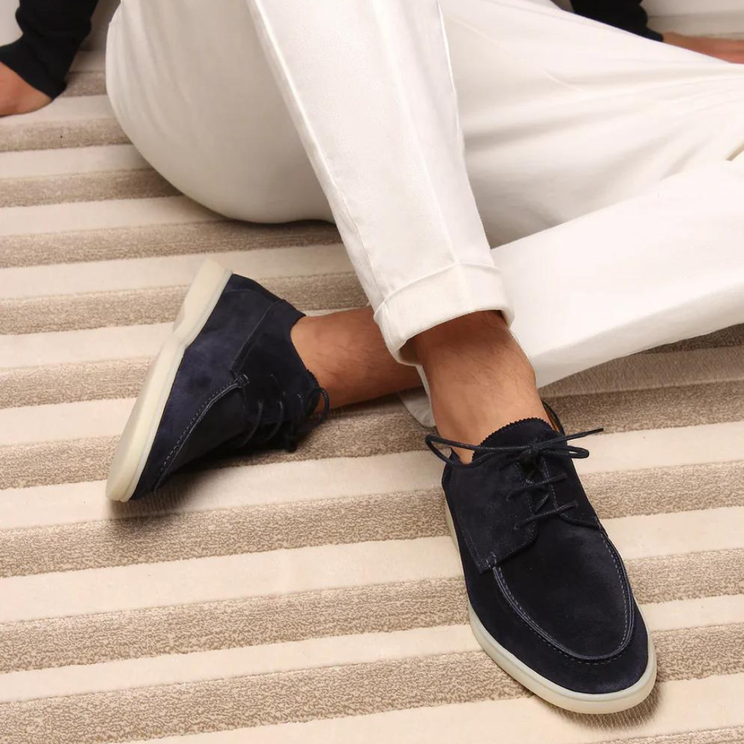 Luxury Leather Lace-up Loafers for Men