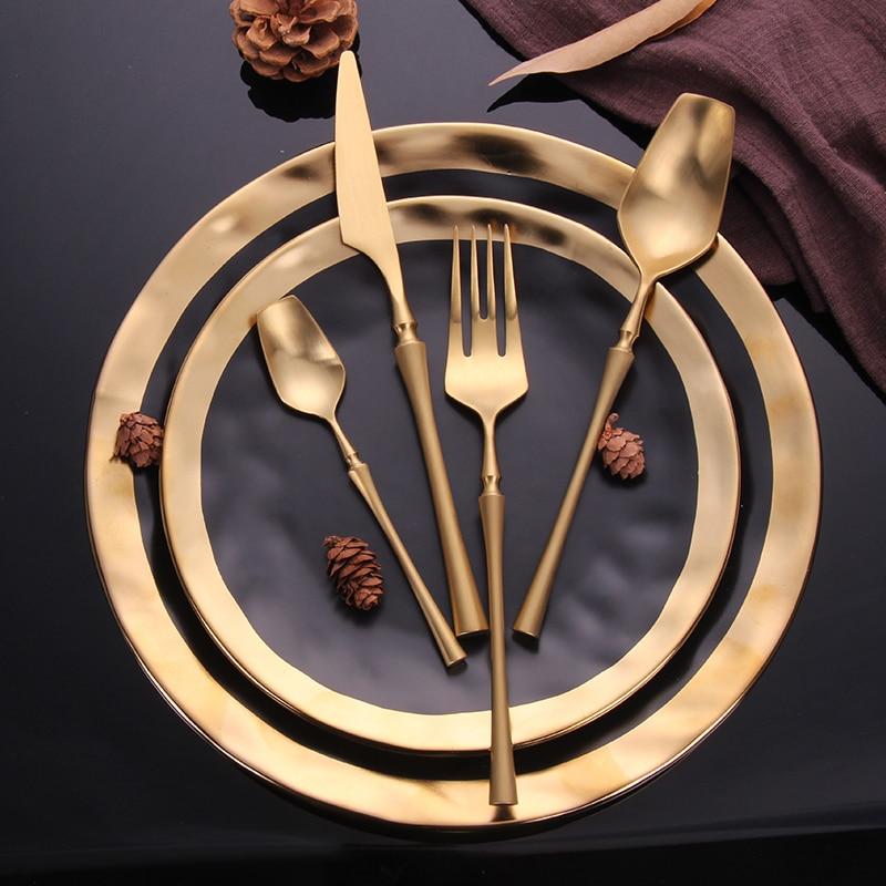 Luxurious Gold Cutlery Dining Set
