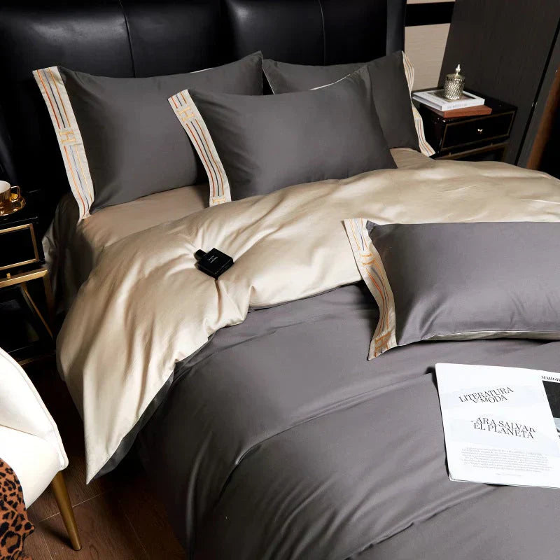 Luxury Satin Cotton Bedding Set 4-Piece