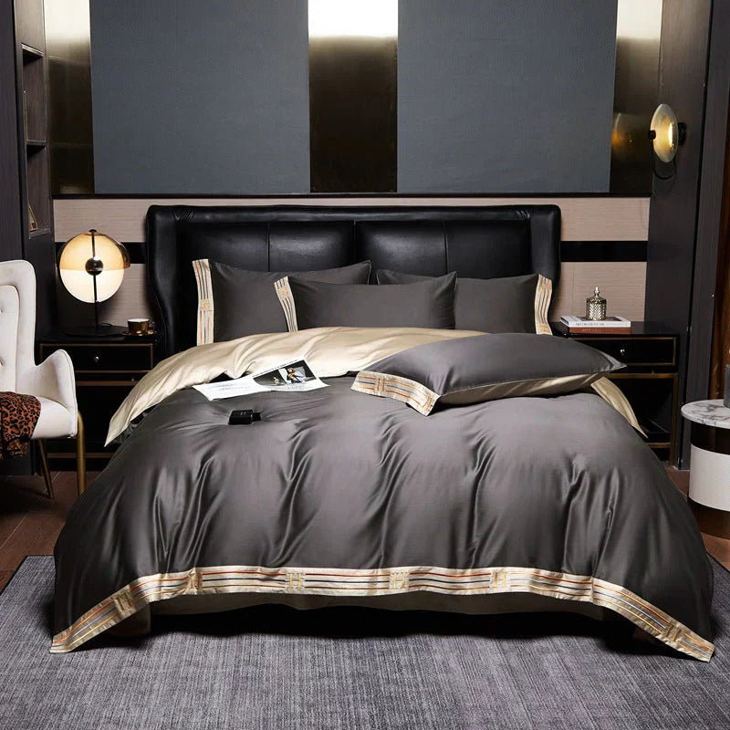 Luxury Satin Cotton Bedding Set 4-Piece
