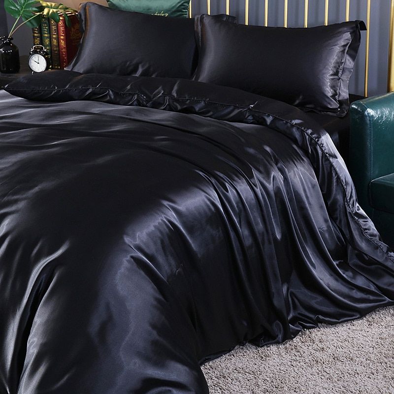 Luxury Silk Satin 4-Piece Bedding Set