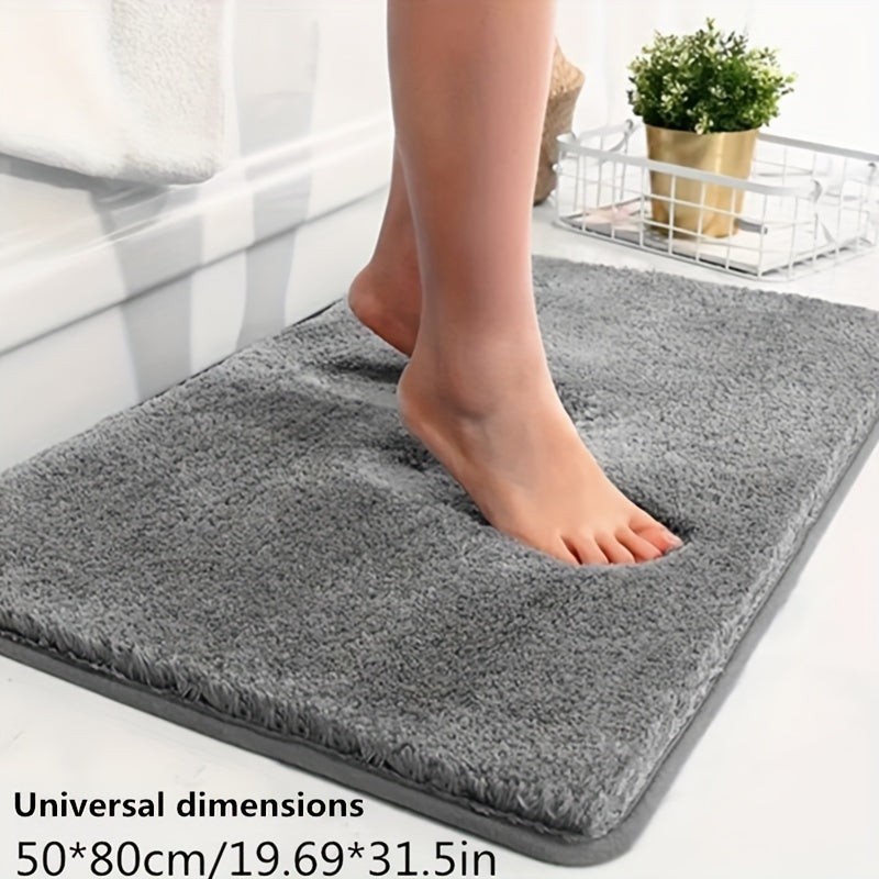 Luxury Soft Non-Slip Bath Mat with Geometric Pattern