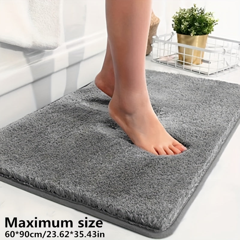 Luxury Soft Non-Slip Bath Mat with Geometric Pattern