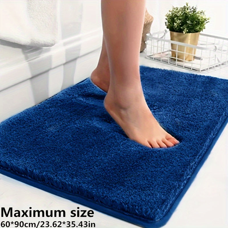Luxury Soft Non-Slip Bath Mat with Geometric Pattern
