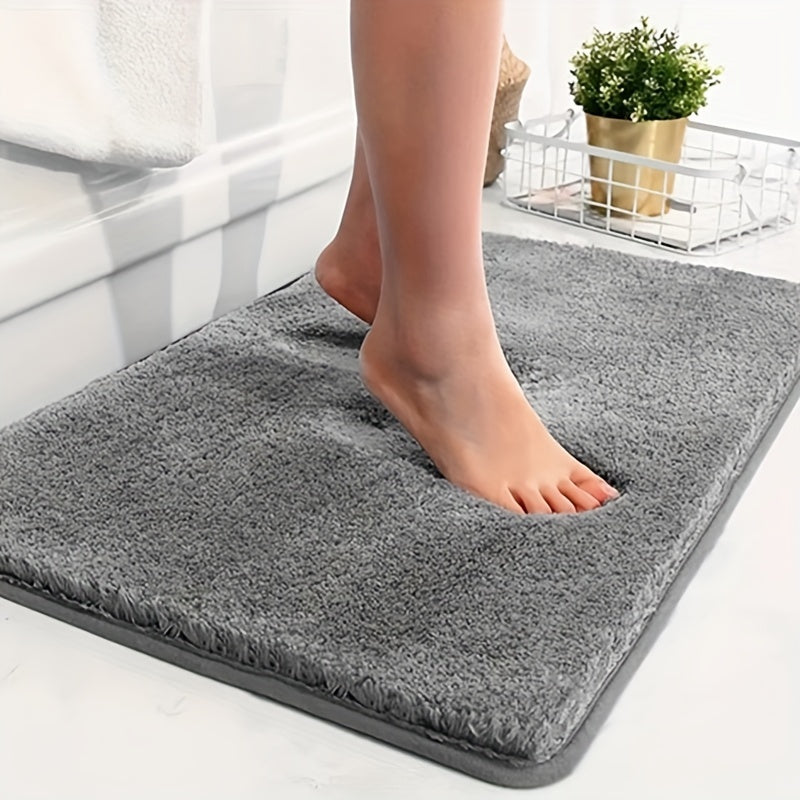 Luxury Soft Non-Slip Bath Mat with Geometric Pattern