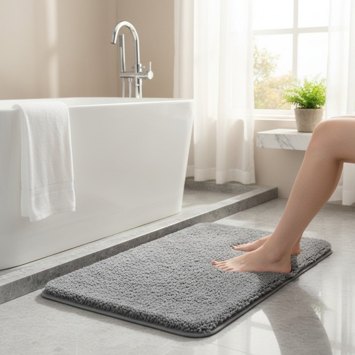 Luxury Thick Non-Slip Bath Mat - Ultra-Soft Quick-Drying Comfort