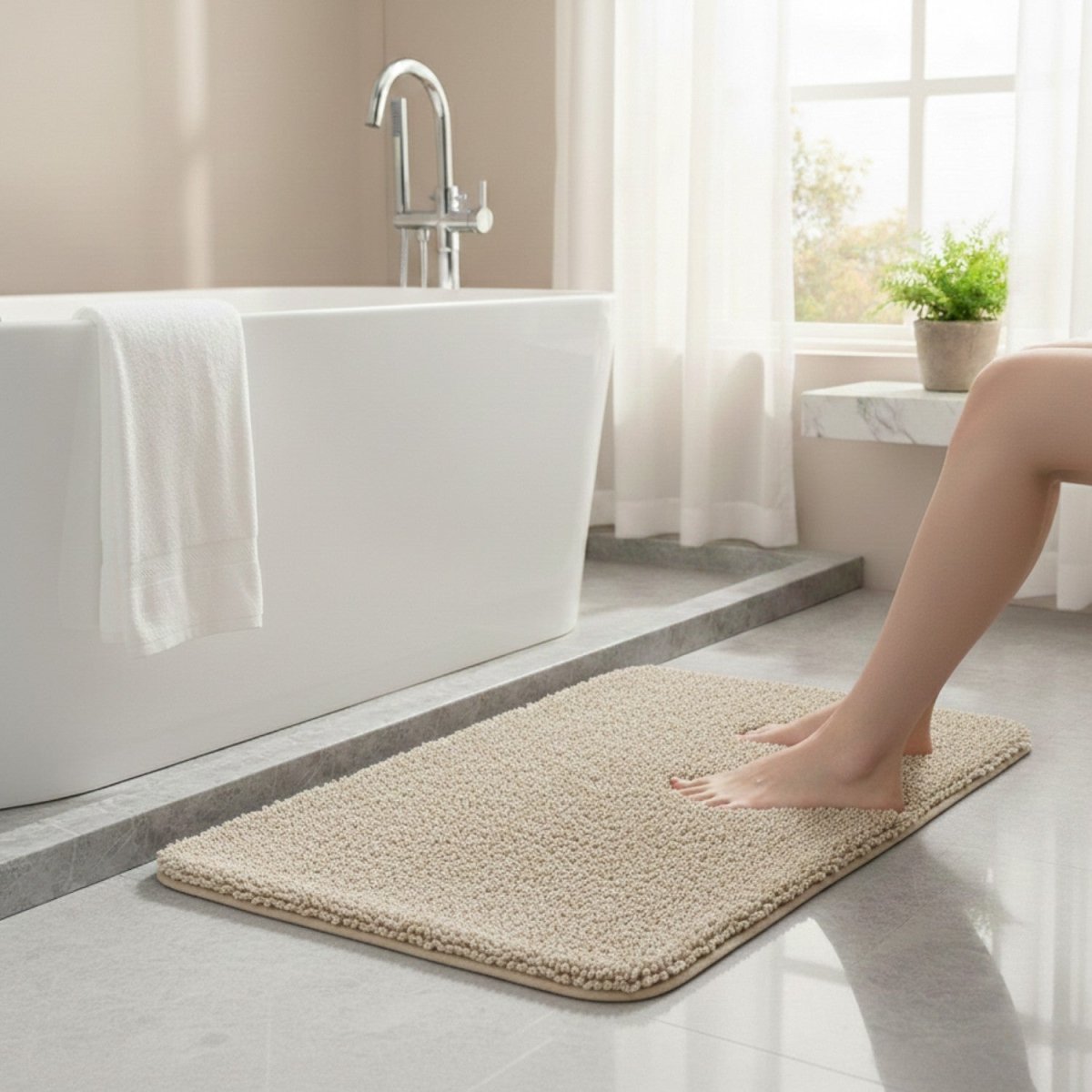 Luxury Thick Non-Slip Bath Mat - Ultra-Soft Quick-Drying Comfort