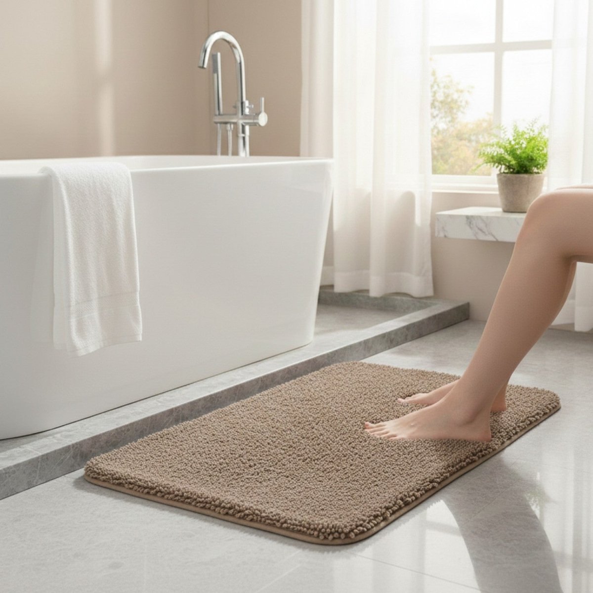 Luxury Thick Non-Slip Bath Mat - Ultra-Soft Quick-Drying Comfort