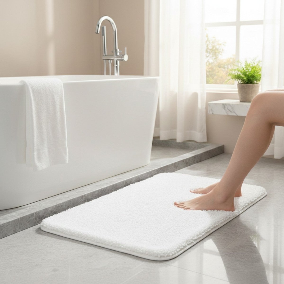 Luxury Thick Non-Slip Bath Mat - Ultra-Soft Quick-Drying Comfort