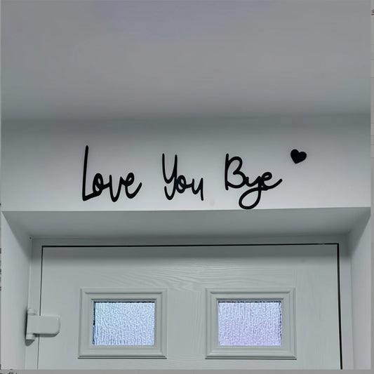 Love You Bye Vintage Plastic Door Frame Decoration
