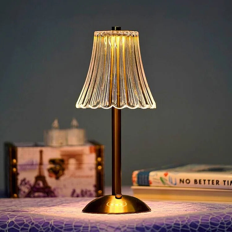 Contemporary Cordless Crystal Table Lamp