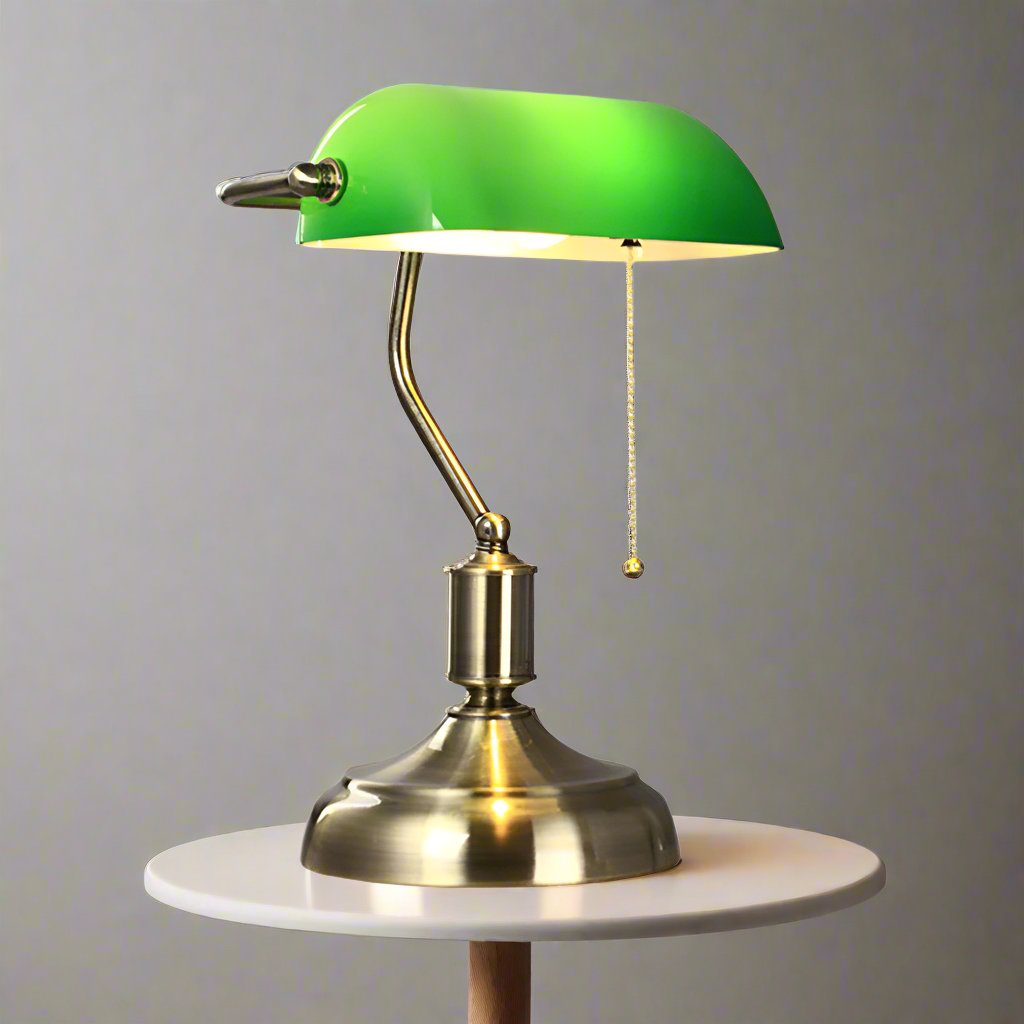 Glass Table Lamp with Vintage Elegance and Soft Illumination