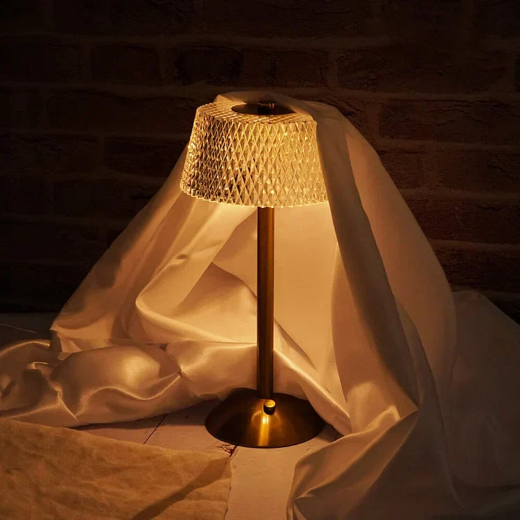Contemporary Cordless Crystal Table Lamp