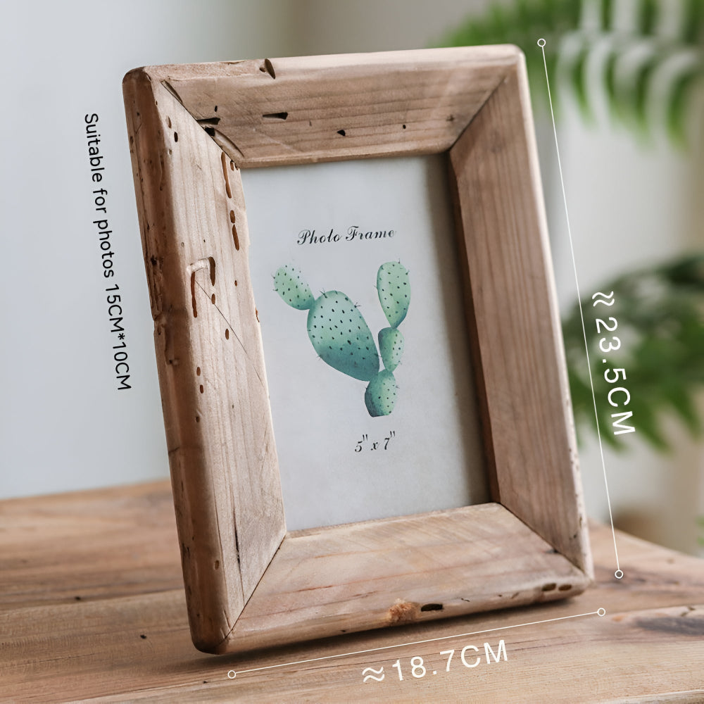 Rustic Solid Wood Picture Frames Set