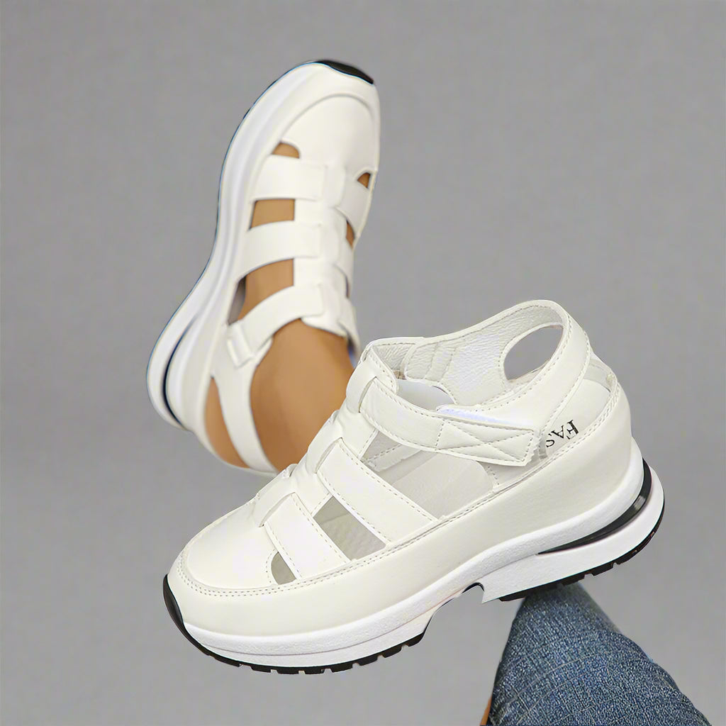 Breathable Cutout Platform Sneakers for Women