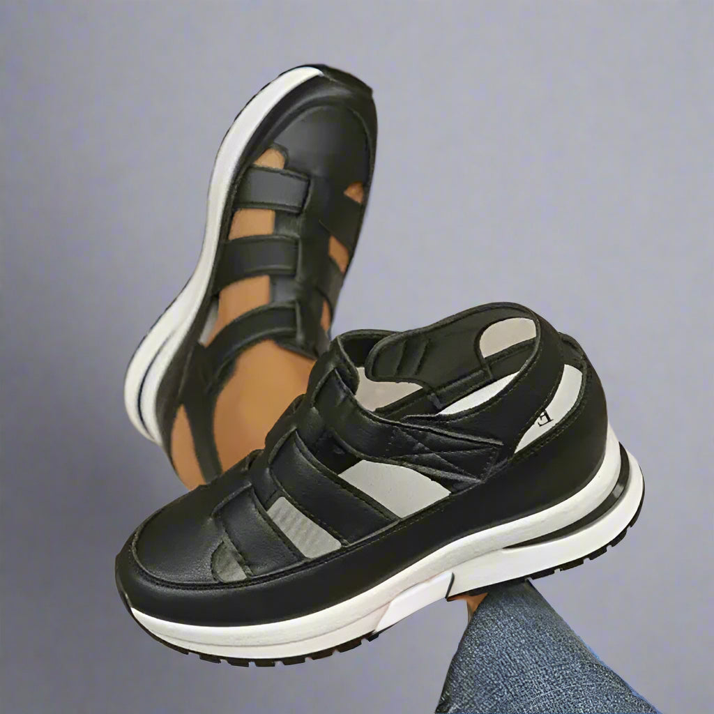 Breathable Cutout Platform Sneakers for Women