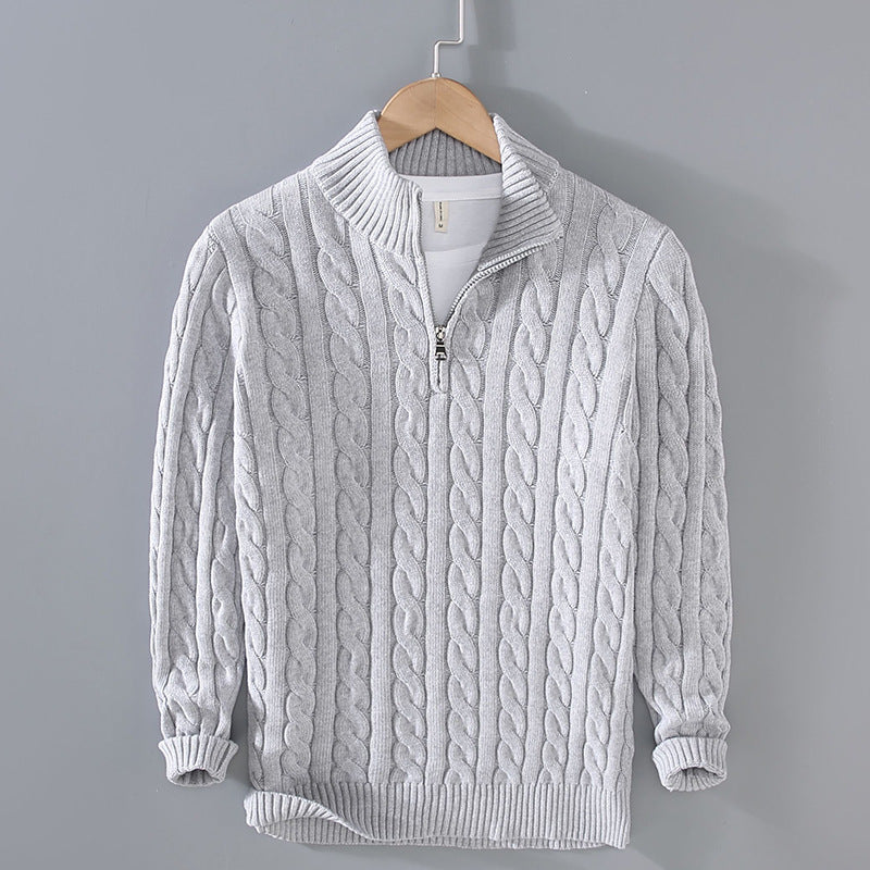 Men's Cashmere Cable Knit Sweater