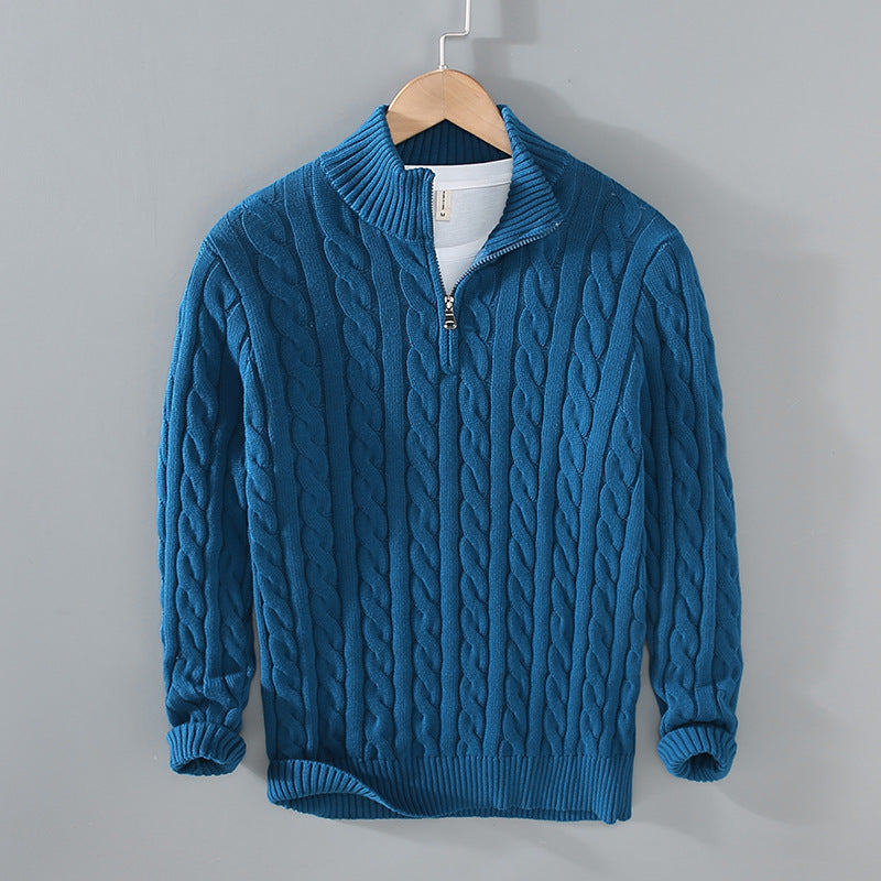 Men's Cashmere Cable Knit Sweater