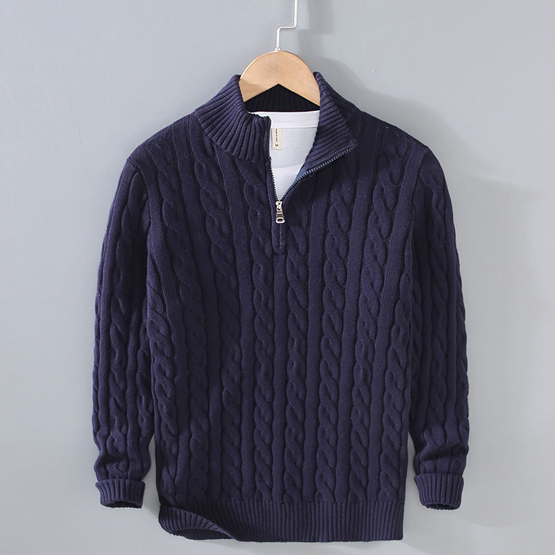 Men's Cashmere Cable Knit Sweater