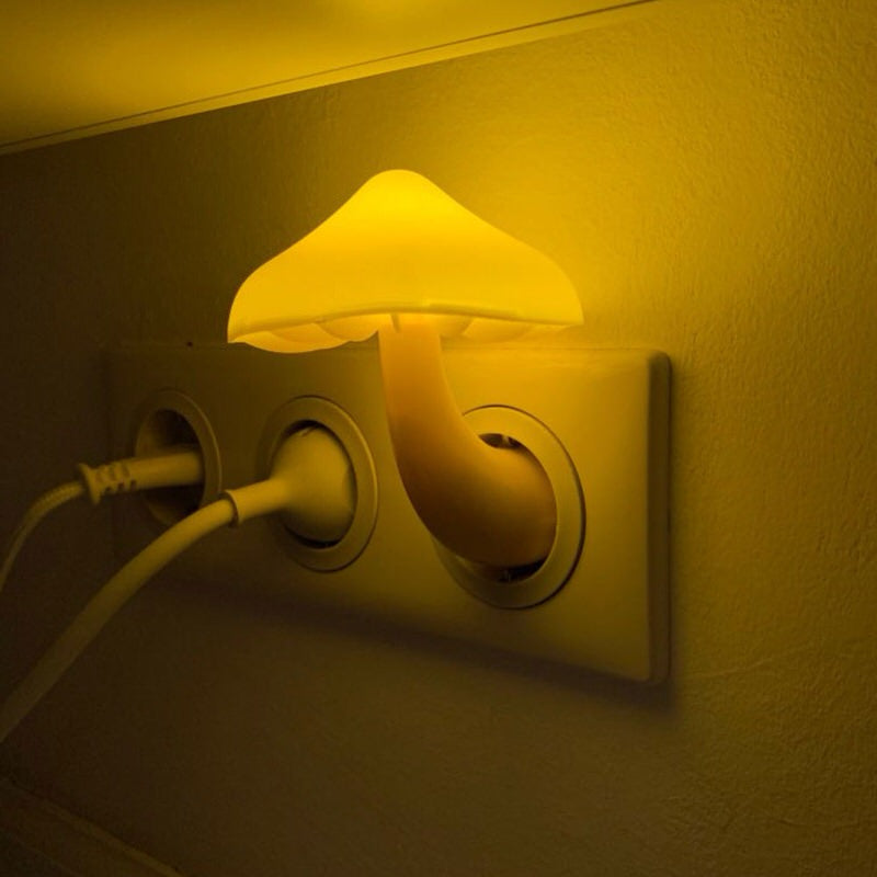 Magic Mushroom LED Night Light with Light Sensor