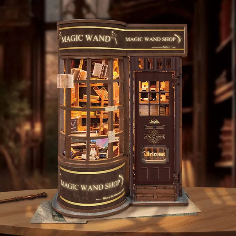 DIY Magic Wand Shop Book Nook Kit with LED Lights