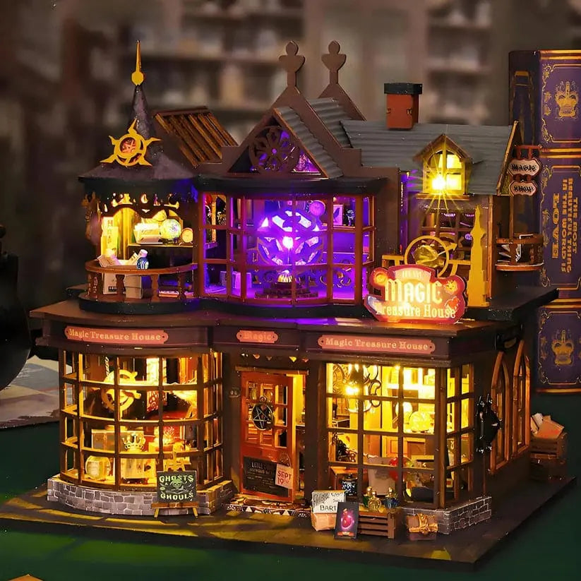 Magic Treasure House DIY Book Nook with LED Lights