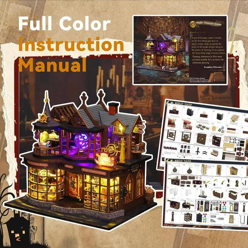 Magic Treasure House DIY Book Nook with LED Lights
