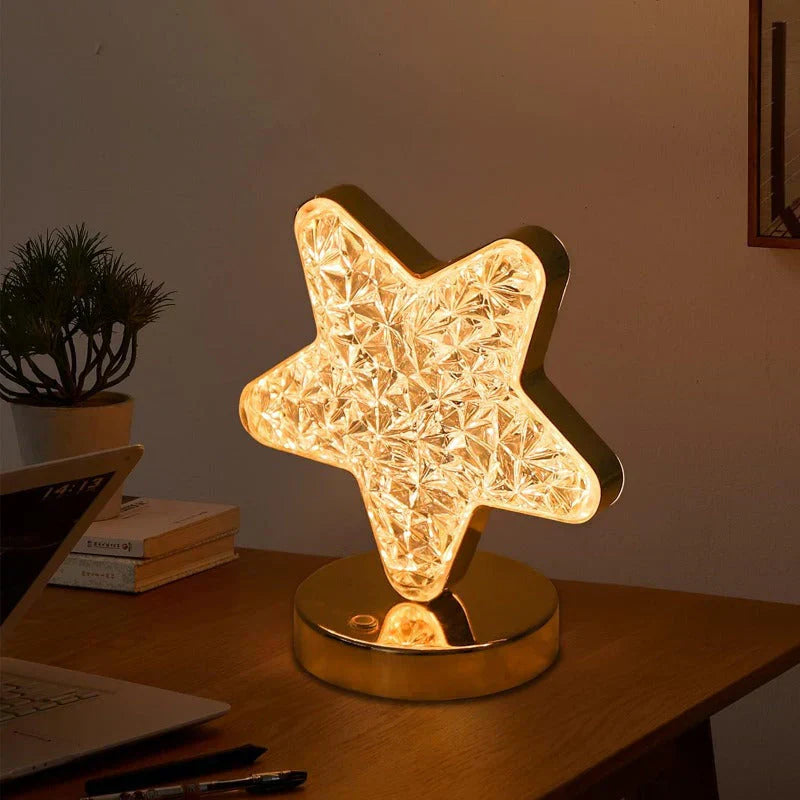 Dimmable Crystal Table Lamp with Adjustable Lighting